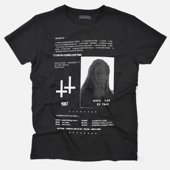 Band T Shirt Black Graphic Sixpack France x Hassan Rahim Small Rare Print - Picture 1 of 10